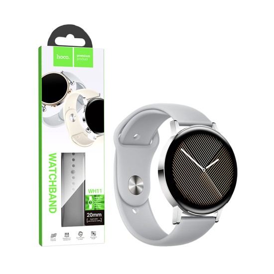 Bracelete de Silicone Hoco WH11 Flexible Classic Series iWatch (20mm) Cinza Bracelete de Silicone Hoco WH11 Flexible Classic Series iWatch (20mm) Cinza